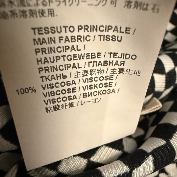 MARNI Winter Edition 2013 Black and White Checkered Blouse Size 44- US M (8-10) - Picture 9 of 11